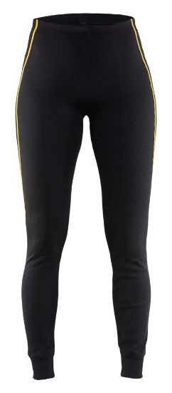 Afbeeldingen van BLÅKLÄDER Lange onderbroek vlamvertragend dames 68% merino 7203 zwart 3XL