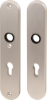 Afbeeldingen van OXLOC Veiligheidslangschild krukgat + profielcilinder binnen/buiten ovaal aluminium PC72 55MM