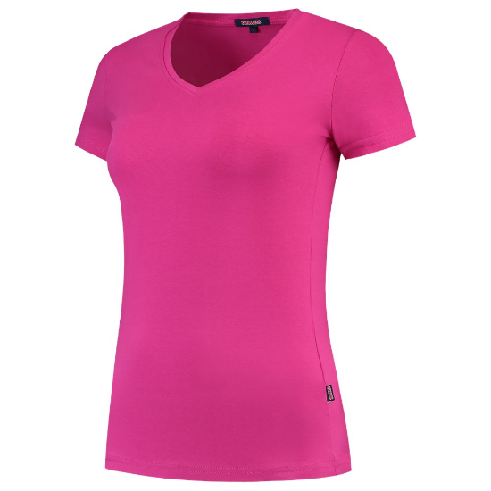Afbeeldingen van TRICORP T-shirt V-hals Slim-Fit dames 101008 magenta L