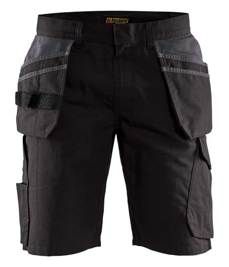 Afbeeldingen van BLÅKLÄDER Short service met spijkerzakken 1494 zwart/donkergrijs C56