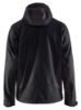 Afbeeldingen van BLÅKLÄDER Softshell jack met capuchon 4753 zwart/rood L