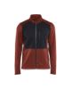 Afbeeldingen van BLÅKLÄDER Sweatshirt met rits 3548 gebrand rood/zwart S