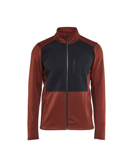 Afbeeldingen van BLÅKLÄDER Sweatshirt met rits 3548 gebrand rood/zwart S