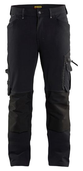Afbeeldingen van BLÅKLÄDER Werkbroek met 4-weg stretch zonder spijkerzakken X1900 1989 zwart D120