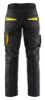 Afbeeldingen van BLÅKLÄDER Werkbroek service dames met stretch 7195 zwart/High Vis geel C32