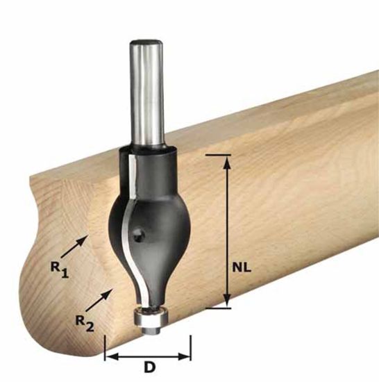 Afbeeldingen van FESTOOL Groeffrees HW schacht 12MM R20,5/16 32X57MM