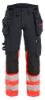 Afbeeldingen van BLÅKLÄDER Werkbroek met 4-weg stretch dames 7025 zwart/High Vis rood D25