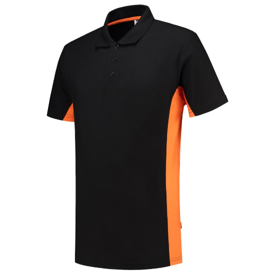 Afbeeldingen van TRICORP Poloshirt bi-colour 202004 zwart/oranje S