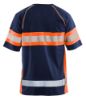 Afbeeldingen van BLÅKLÄDER T-shirt UV 3337 marineblauw/High Vis oranje 2XL
