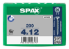 Afbeeldingen van SPAX Spaanplaatschroef verzonkenkop WIROX voldraad PZ2 4X12MM