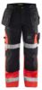Afbeeldingen van BLÅKLÄDER Werkbroek X1500 1508 zwart/High Vis rood D84