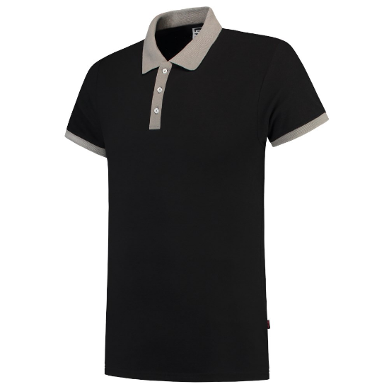 Afbeeldingen van TRICORP Poloshirt bi-colour Slim-Fit 201002 zwart/grijs S