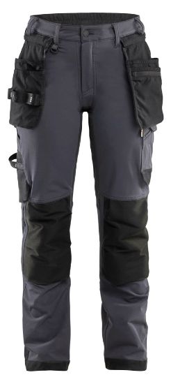 Afbeeldingen van BLÅKLÄDER Werkbroek dames met 4-weg stretch 7121 medium grijs/zwart D23