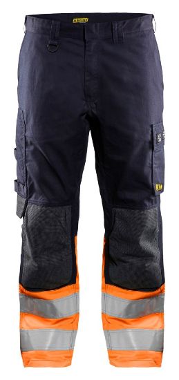 Afbeeldingen van BLÅKLÄDER Werkbroek Multinorm Inherent 1488 marineblauw/High Vis oranje C58