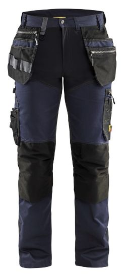 Afbeeldingen van BLÅKLÄDER Werkbroek met stretchpanelen en spijkerzakken 1599 donker marineblauw/zwart D124