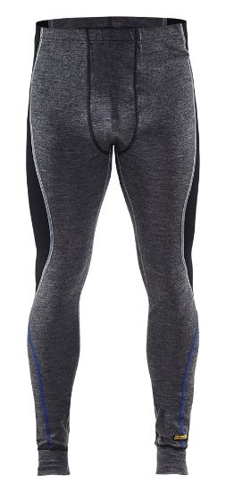 Afbeeldingen van BLÅKLÄDER Lange onderbroek 100% merino WARM 1849 medium grijs/zwart XL