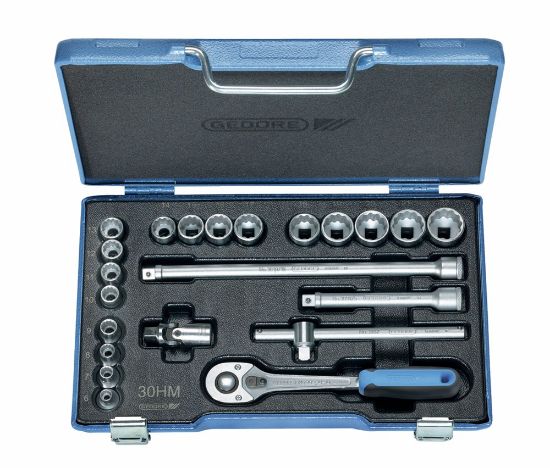 Afbeeldingen van GEDORE Dopsleutelset ⅜" D 30 HMU-10 UD-profiel 6-22MM 22x