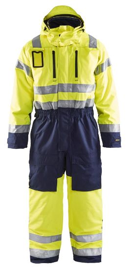 Afbeeldingen van BLÅKLÄDER Winteroverall 6763 High Vis geel/marineblauw D116