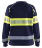 Afbeeldingen van BLÅKLÄDER Sweater dames 3409 marineblauw/High Vis geel M