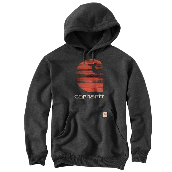 Afbeeldingen van CARHARTT Hoodie grafische print regenbestendig 105431 carbon heather S
