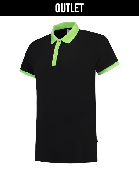 Afbeeldingen van TRICORP Poloshirt bi-colour Slim-Fit 201002 zwart/limoen 2XL