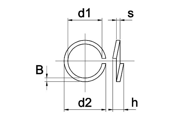 Afbeeldingen van Veerring DIN127B EV M42