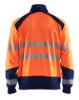 Afbeeldingen van BLÅKLÄDER Sweater met rits 3558 High Vis oranje/marineblauw L