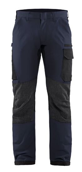 Afbeeldingen van BLÅKLÄDER Werkbroek service met 4-weg stretch 1422 donker marineblauw/zwart D84