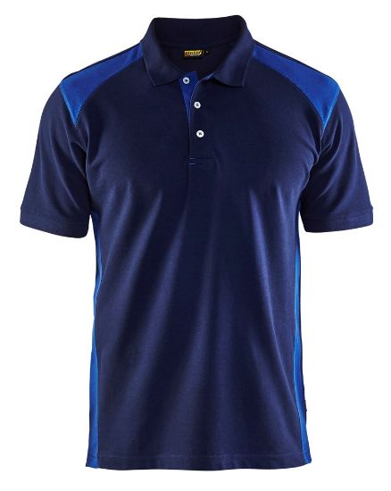 Afbeeldingen van BLÅKLÄDER Poloshirt piqué 3324 marineblauw/korenblauw M