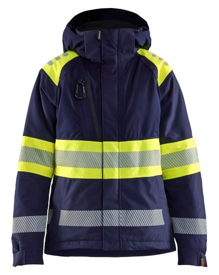 Afbeeldingen van BLÅKLÄDER Winterjas dames 4470 marineblauw/High Vis geel XS