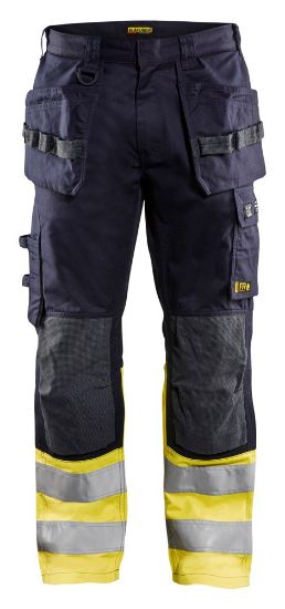 Afbeeldingen van BLÅKLÄDER Werkbroek Multinorm Inherent 1489 marineblauw/High Vis geel C64