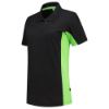 Afbeeldingen van TRICORP Poloshirt bi-colour dames 202003 zwart/limoen S