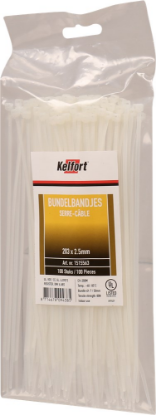Afbeeldingen van KELFORT Bundelbandjes nylon transparant 203X2,5MM