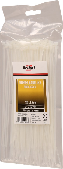 Afbeeldingen van KELFORT Bundelbandjes nylon transparant 203X2,5MM