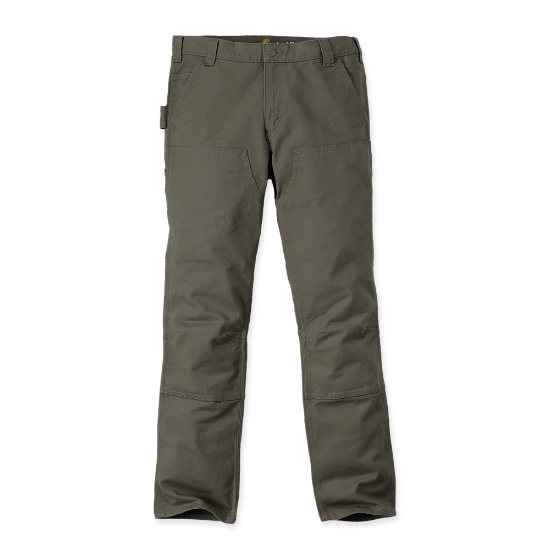 Afbeeldingen van CARHARTT Werkbroek stretch duck dubbele voorkant 103340 tarmac W33/L32