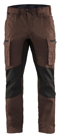 Afbeeldingen van BLÅKLÄDER Werkbroek service met stretch 1459 bruin/zwart D108