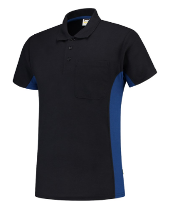 Afbeeldingen van TRICORP Poloshirt bi-colour met borstzak 202002 navy/royal blauw L