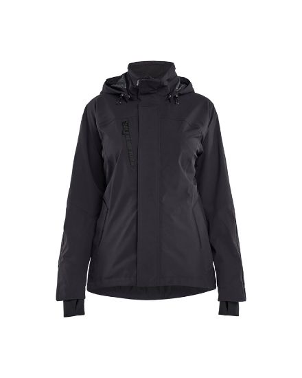Afbeeldingen van BLÅKLÄDER Shelljack dames met stretch 4403 zwart/zwart XL