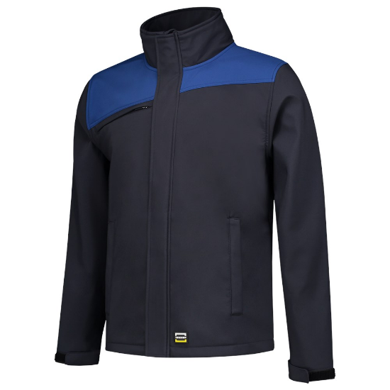 Afbeeldingen van TRICORP Softshell bi-colour Naden 402021 navy/royal blauw S