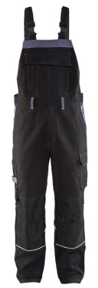 Afbeeldingen van BLÅKLÄDER Bretelbroek vlamvertragend 2861 zwart/grijs D104
