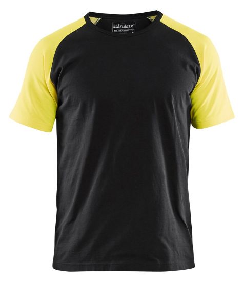Afbeeldingen van BLÅKLÄDER T-shirt 3515 zwart/High Vis geel S