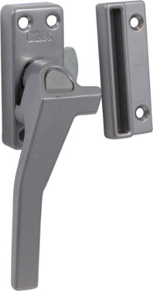 Afbeeldingen van OXLOC Raamsluiting drukknop aluminium grijs links