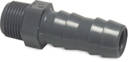 Afbeeldingen van PROFEC Slangtule PVC-U grijs ⅜"X16MM buitendraad/slangtule 10bar