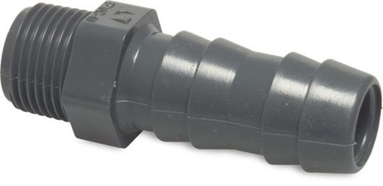 Afbeeldingen van PROFEC Slangtule PVC-U grijs ½"X20MM buitendraad/slangtule 10bar