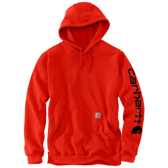 Afbeeldingen van CARHARTT Hoodie logo sleeve K288 currant heather 2XL