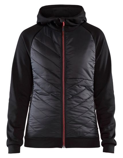 Afbeeldingen van BLÅKLÄDER Hybride sweater dames 3464 zwart/rood L