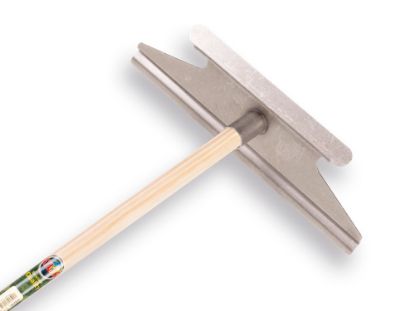 Afbeeldingen van ATLAS Stalkrabber RVS een kant 35CM andere 21CM met steel 160X2,8CM