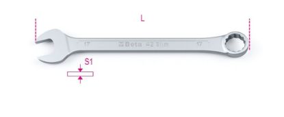 Afbeeldingen van BETA Ringsteeksleutel dunne bekken 42SLIM 17