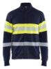 Afbeeldingen van BLÅKLÄDER Sweater Multinorm met rits 3462 marineblauw/High Vis geel S