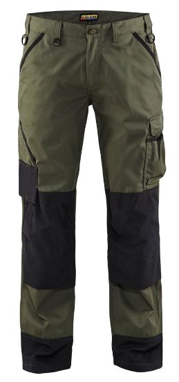 Afbeeldingen van BLÅKLÄDER Werkbroek tuin 1454 army groen/zwart D84